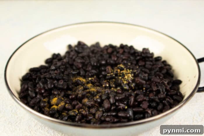 Quick & Easy Refried Black Beans from a Can 5 black beans refried