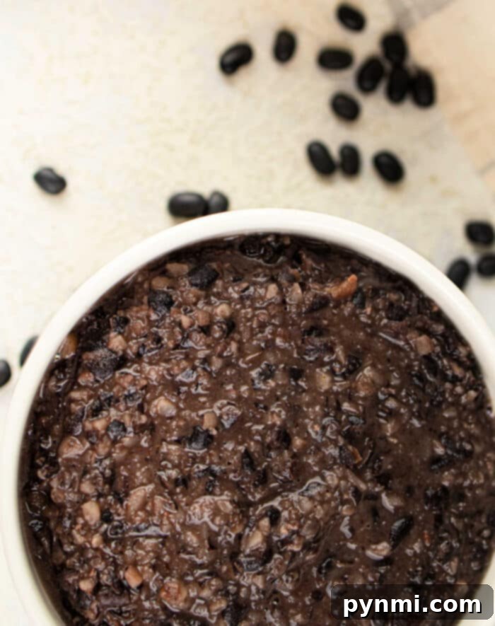 Quick & Easy Refried Black Beans from a Can 7 Mashed Black Beans