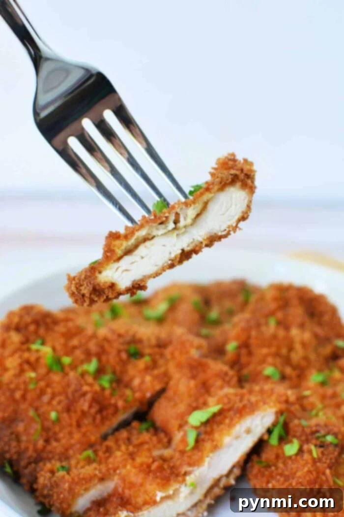 Crispy Chicken Cutlets 7 breaded chicken cutlets ready to be served