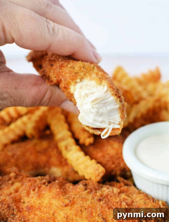 How to Make Chicken Tenders - Perfectly golden and crispy chicken tenders ready to be enjoyed.