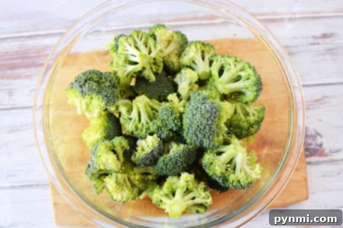 Crispy Ninja Foodi Air Fryer Broccoli 3 Steamed broccoli florets in a Ninja Foodi steamer basket, showcasing tender green texture