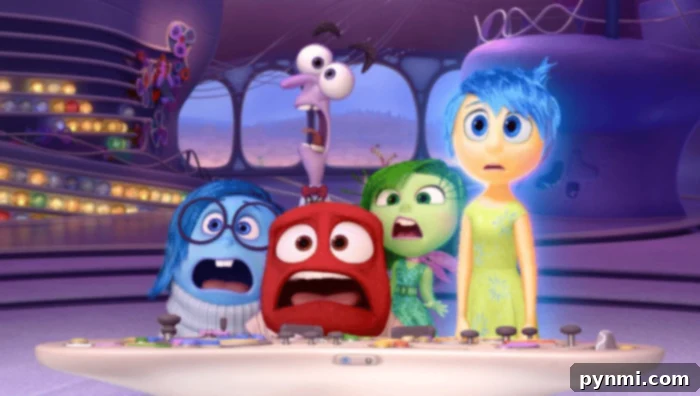 Inside Out Coloring Pages Featuring Joy and Sadness