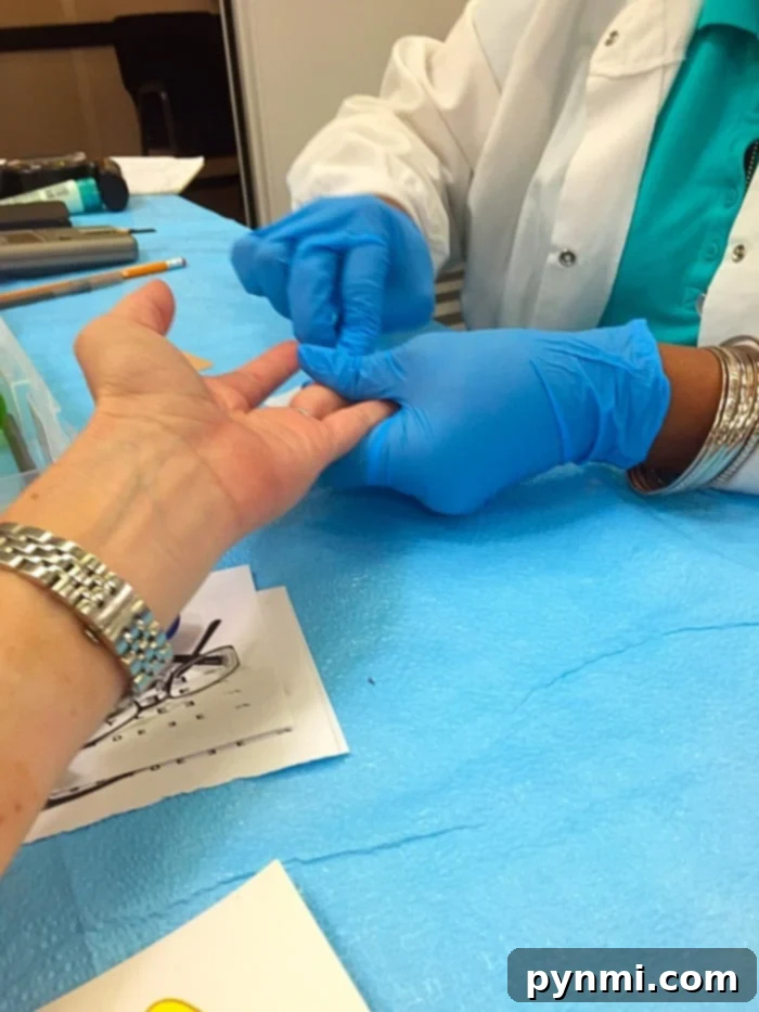 Unlock Free Health Screenings Near You 4 Where to find free health screenings: A close-up of a finger-prick test.