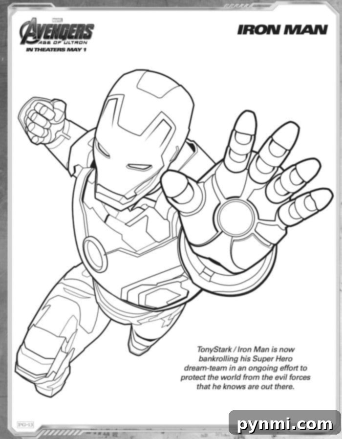 Epic Avengers Coloring Adventures 5 ironman coloring page
