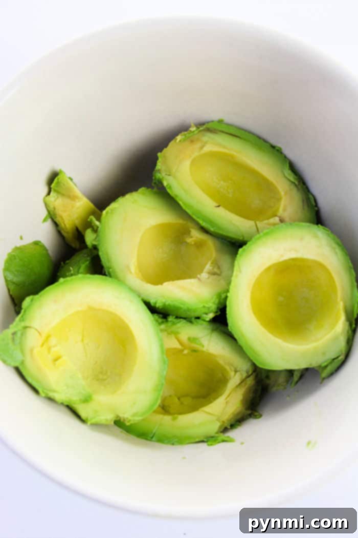 Easy Guacamole Four Ingredients 2 Ripe avocados ready for a delicious recipe