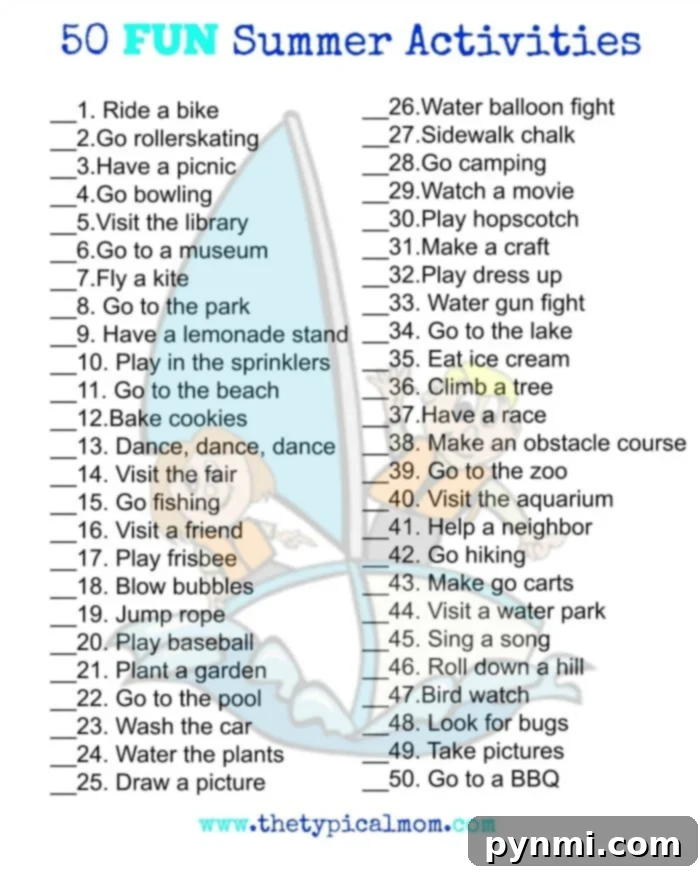 Thrifty Summer Adventures for Little Ones 2 summer to do list with various engaging activities for kids