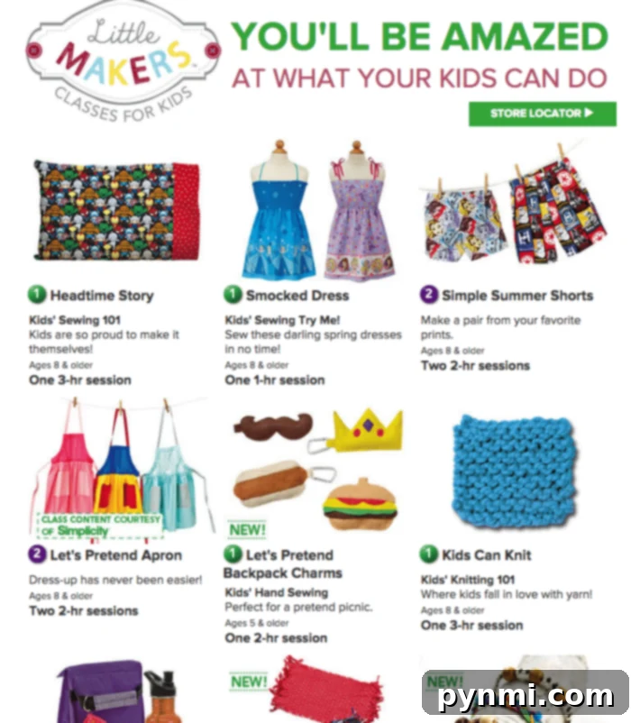 Arts and craft classes for all ages at Joann Fabrics