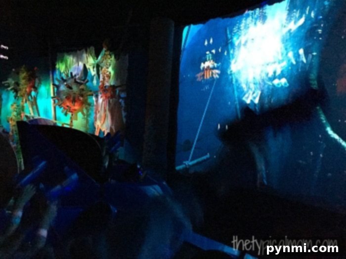 Engaging gameplay on Voyage to the Iron Reef ride