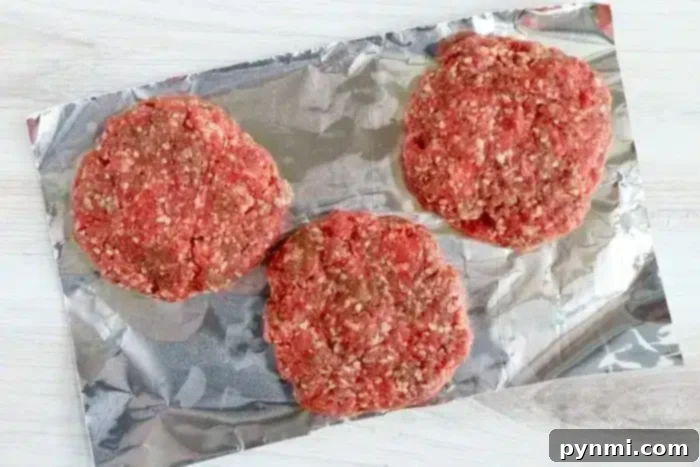 Homestyle Ground Beef Steak 3 instant pot hamburgers in foil
