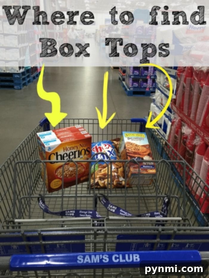 Where to find box tops 