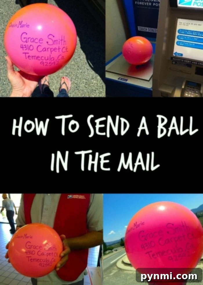 Easy instructions on how to send a ball in the mail. This is a fun activity to do with your kids instead of the traditional letter writing and it's easy! how to send a ball in the mail