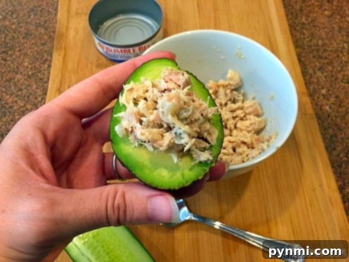 Low Carb Tuna Stuffed Avocado