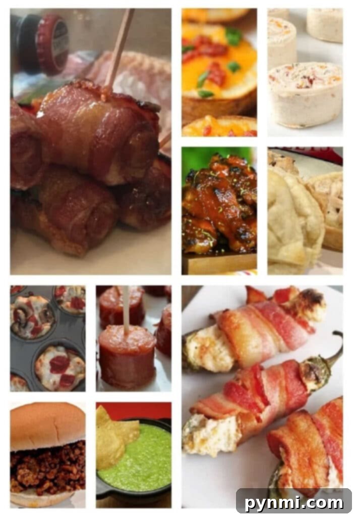 Game Day Grub: Super Bowl Party Eats 2 A vibrant platter of assorted football party foods including mini hot dogs, cheese and crackers, vegetable sticks, and a dip, ready for game day festivities.