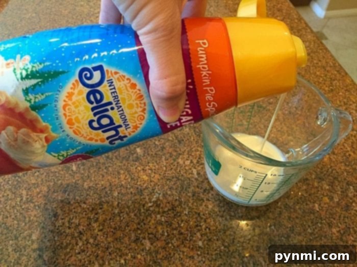 Make your own pumpkin frappuccino at home.