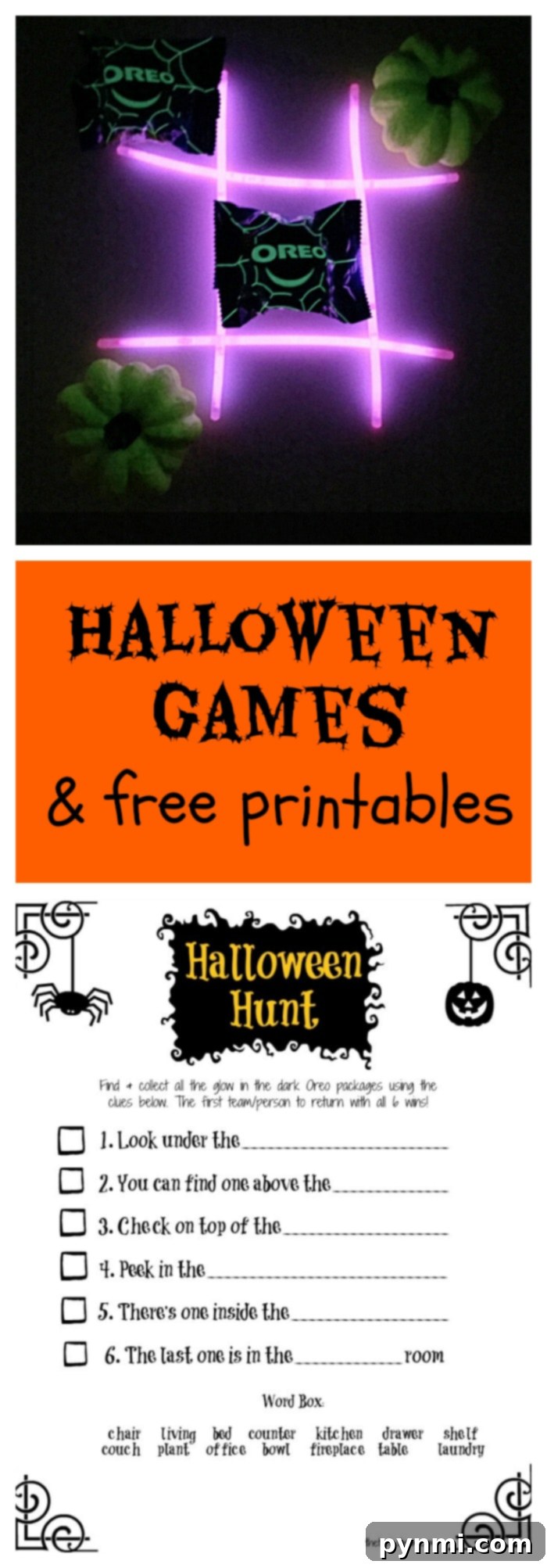 Children happily engaged in easy Halloween party games, surrounded by festive decorations.