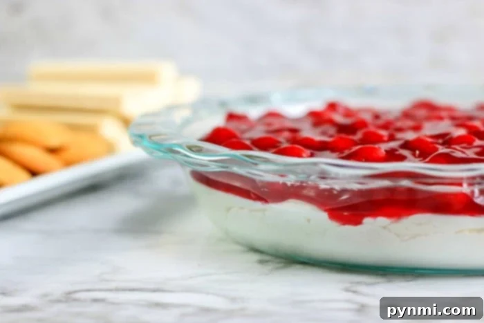 Hand dipping a wafer into a rich cherry dip.
