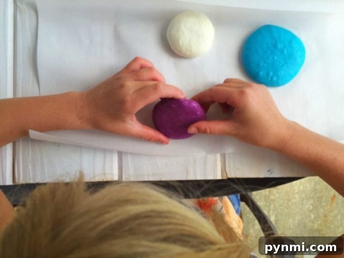 Kneading Edible Playdough to Perfect Consistency