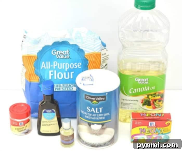 Create Your Ultimate Fun Jar 4 Scented homemade playdough in various vibrant colors, rolled out and ready for creative play.