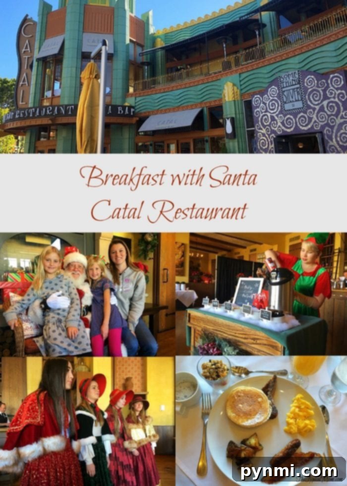 Downtown Disney's Enchanted Santa Breakfast 2 Catal restaurant in Downtown Disney decorated for the holidays