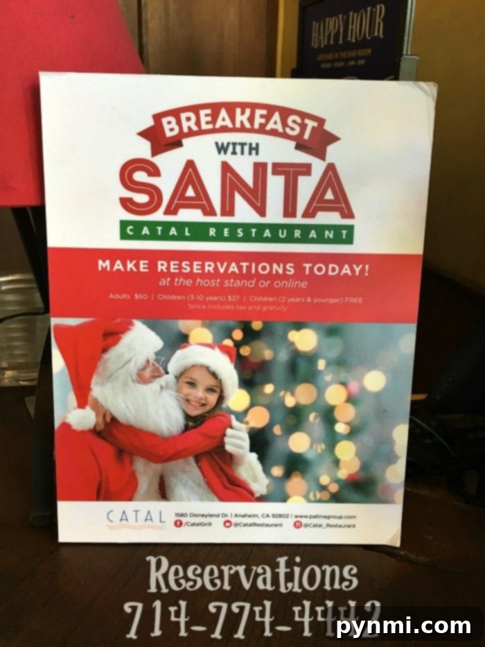Downtown Disney's Enchanted Santa Breakfast 9 Catal restaurant in Downtown Disney with Santa Claus