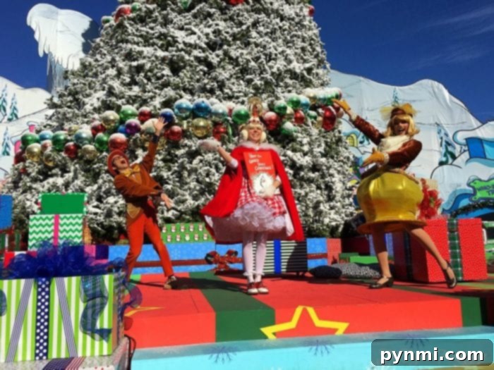 Universal's Whoville Holiday Extravaganza 2 Cindy-Lou Who story time at Grinchmas Universal Studios