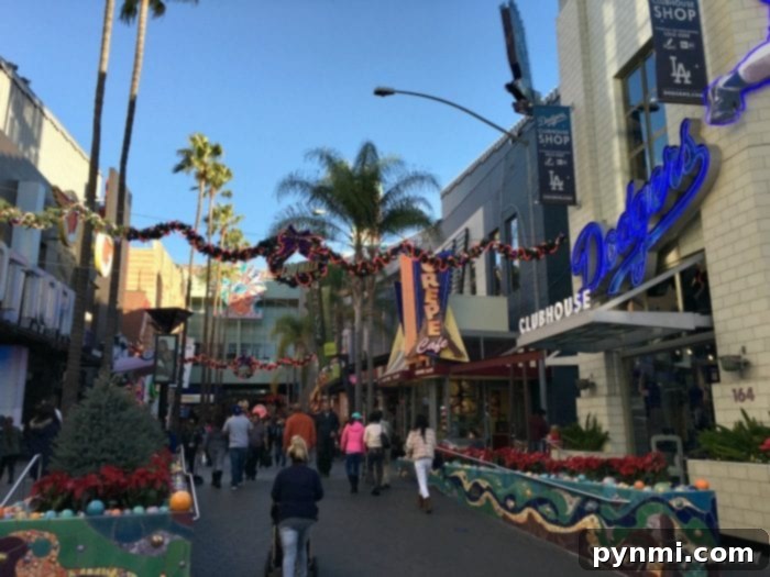 Universal's Whoville Holiday Extravaganza 5 Universal CityWalk decorated for the holidays