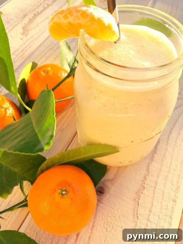 Easy cuties mandarin smoothie recipe. Super easy to throw together, tastes great, and packed with Vitamin C. Homemade Mandarin Orange Smoothie Recipe