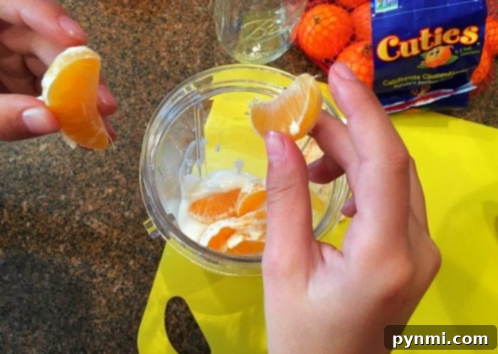 Burst of Sunshine Smoothie 4 Ingredients for Mandarin orange smoothie