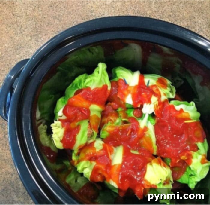 Tender Slow Cooker Cabbage Rolls 2 Slow-Cooker-Stuffed-Cabbage-Rolls - Delicious and tender