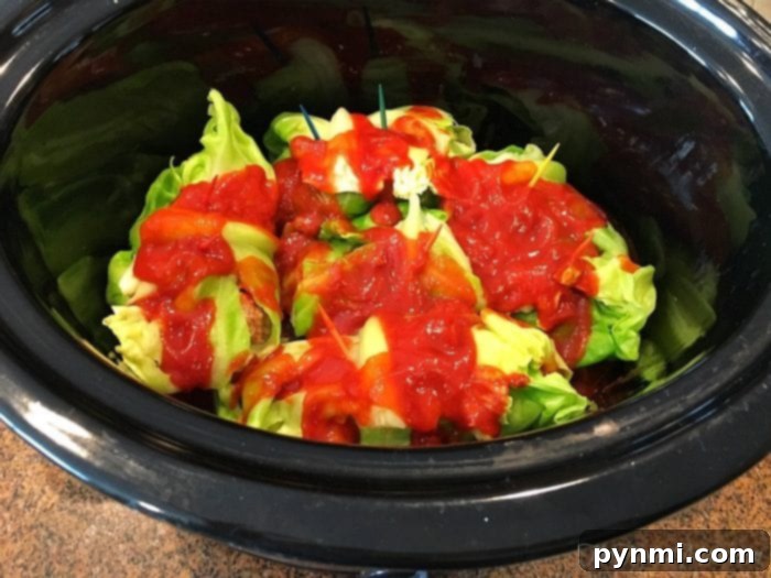 Tender Slow Cooker Cabbage Rolls 9 Finished plate of slow cooker stuffed cabbage rolls