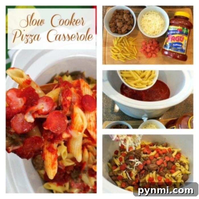 slow cooker pizza casserole 