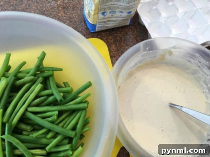 Tempura batter recipe that just needs 3 ingredients! You can make shrimp tempura, fried green beans and tempura vegetables at home. It's a great way to make a crunchy side dish the kids will definitely love. #tempura #batter #easy #recipe #fried #zucchini #vegetables #shrimp Steps for how to make tempura batter and fry ingredients perfectly.