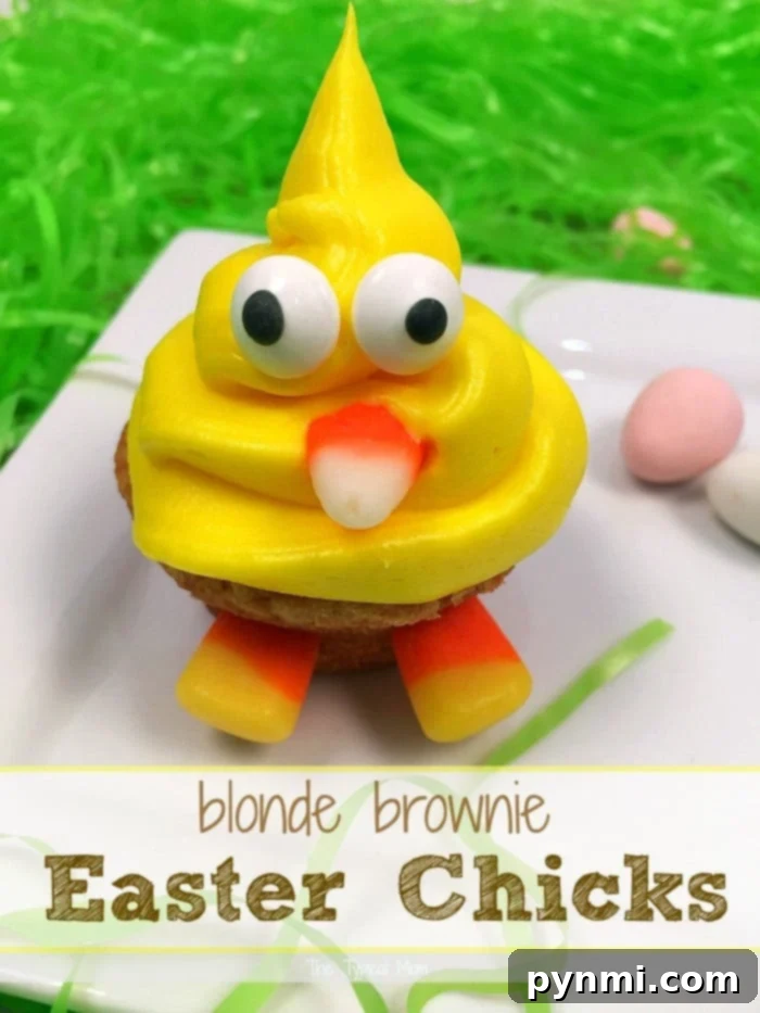 Golden Chick Blondie Bites 2 The cutest blonde brownie Easter Chick desserts ever!!