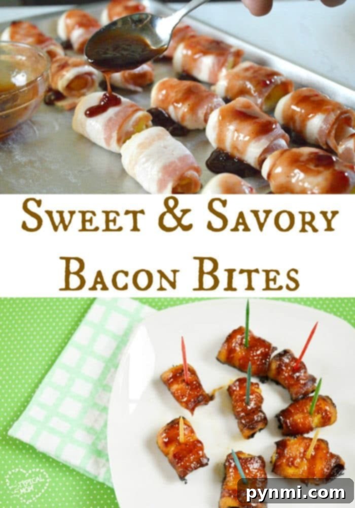 Bacon bites recipe perfect for a party or during the holidays!! Try this sweet and savory bacon pineapple appetizer that's so easy to make yourself! #bacon #pineapple #appetizer Close-up of a bacon-wrapped pineapple bite, a perfect party appetizer recipe.
