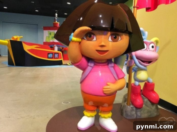 Discovery Cube OC Bubblefest Extravaganza 4 Dora the Explorer exhibit at Discovery Cube OC