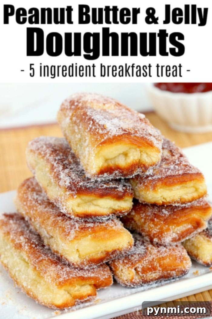 Elevated Brunch Selections 8 Delicious peanut butter and jelly donuts, a perfect blend of sweet and savory for any brunch gathering.