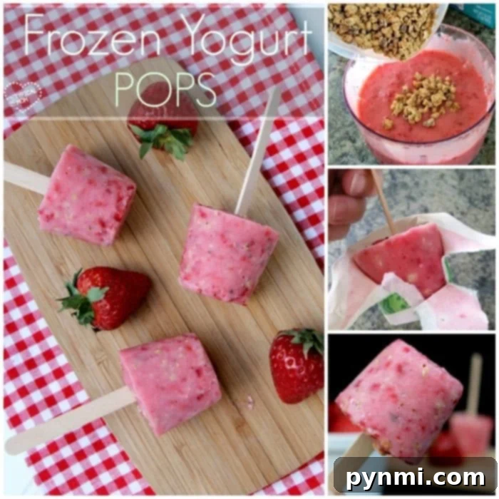 Assorted frozen yogurt fruit pops in Dixie cups.