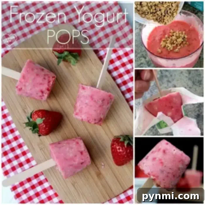Close-up of a refreshing fruit popsicle made with yogurt.