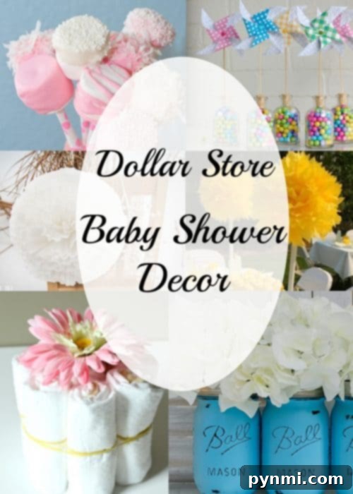 Budget-friendly baby shower decor from dollar store Dollar store finds for baby shower decorations