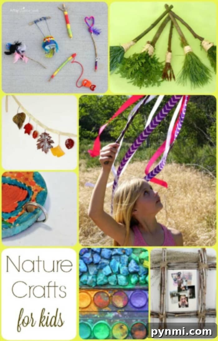 Smiling child holding a collection of natural items for crafting, like leaves, sticks, and flowers, perfect for inspiring cheap nature crafts for kids.