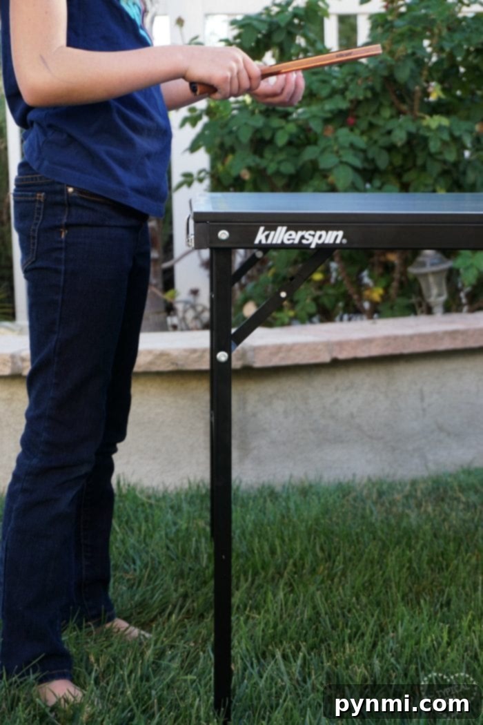 Killerspin ping pong table review showcasing size