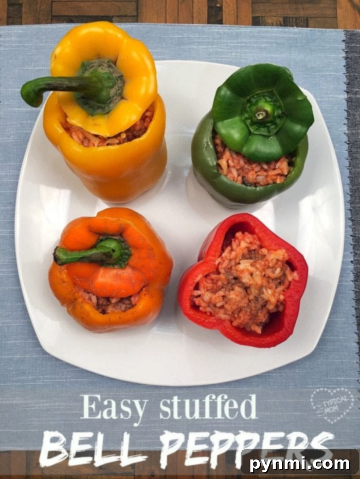 Easy stuffed bell pepper recipe that is SO good! You have to try this one!