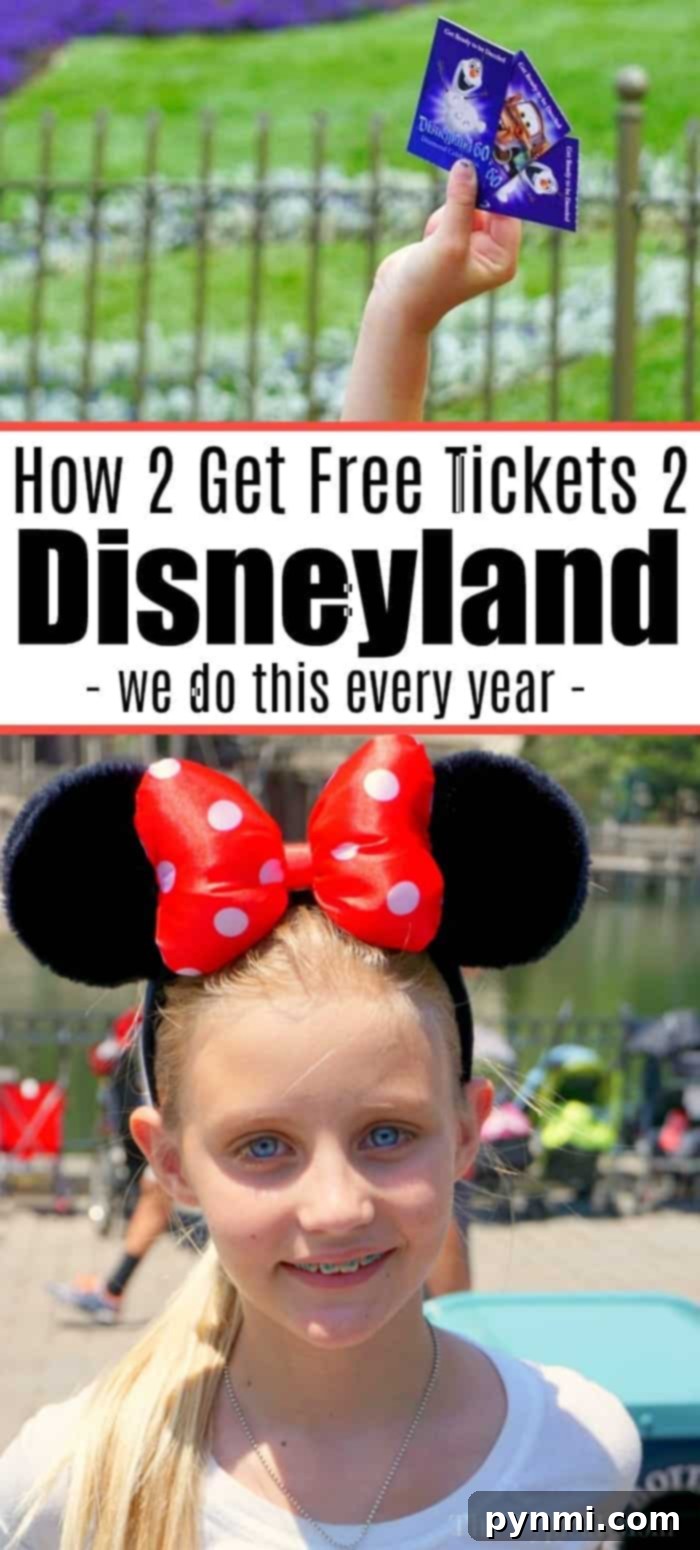 Your Free Pass to Disneyland 4 A joyful family stands in front of Sleeping Beauty's Castle at Disneyland, symbolizing the attainment of free Disneyland tickets. The image promotes the idea of families enjoying the magic of Disney without financial strain.