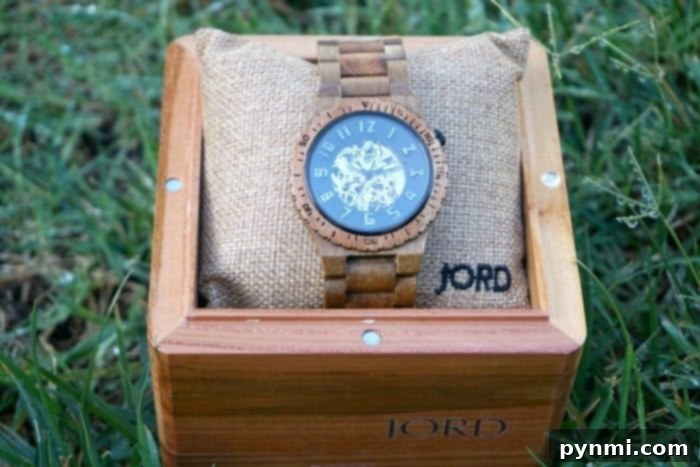 Gifts Men Actually Want 2 Close-up of a JORD wood watch on a man's wrist, showcasing unique craftsmanship