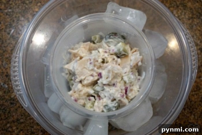 Easy chicken salad sandwich recipe, ready for serving.
