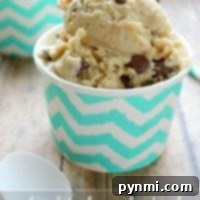 A cup of chocolate chip cookie dough frozen yogurt