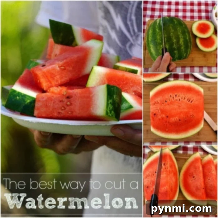 Learn efficient watermelon cutting techniques for easy serving and maximum enjoyment. Cutting a watermelon efficiently for various serving styles