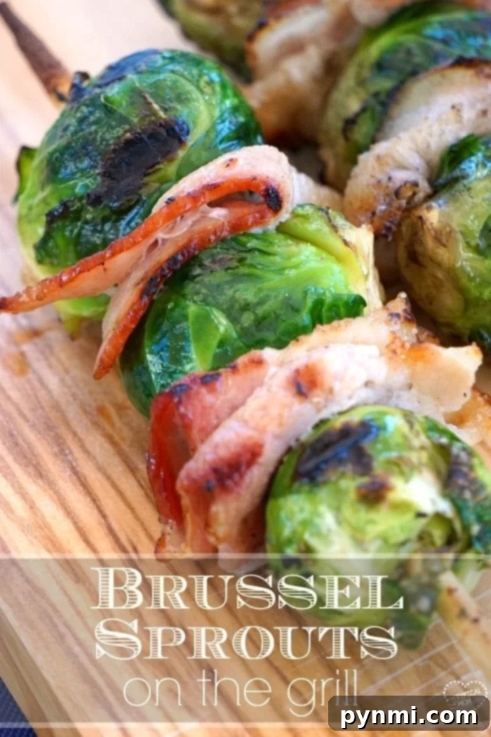 Mastering Grilled Brussels Sprouts 2 Crispy Grilled Brussels Sprouts with Bacon on Skewers