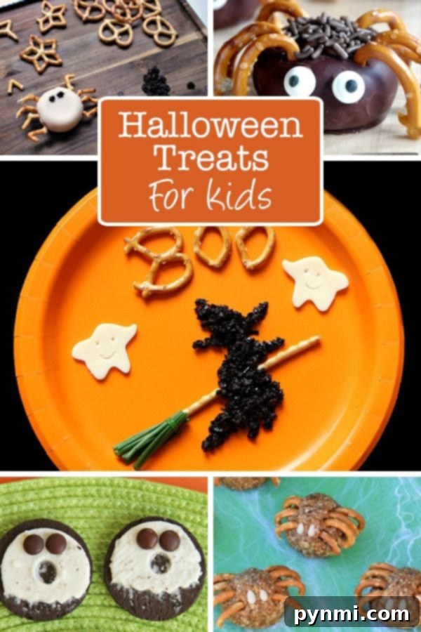Variety of easy and fun homemade Halloween treats for kids Assortment of Halloween treats for kids on a serving platter