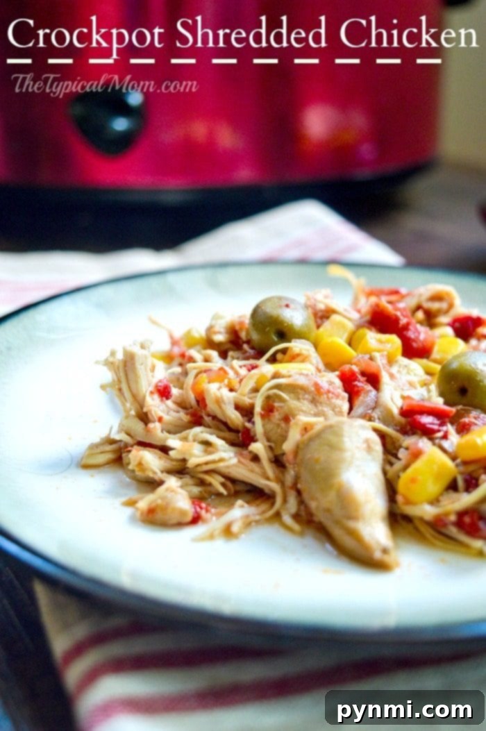 slow cooker shredded chicken for tacos